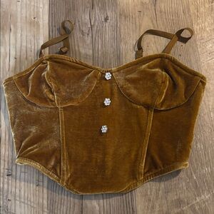 Forever 21 Gold Shimmer Top